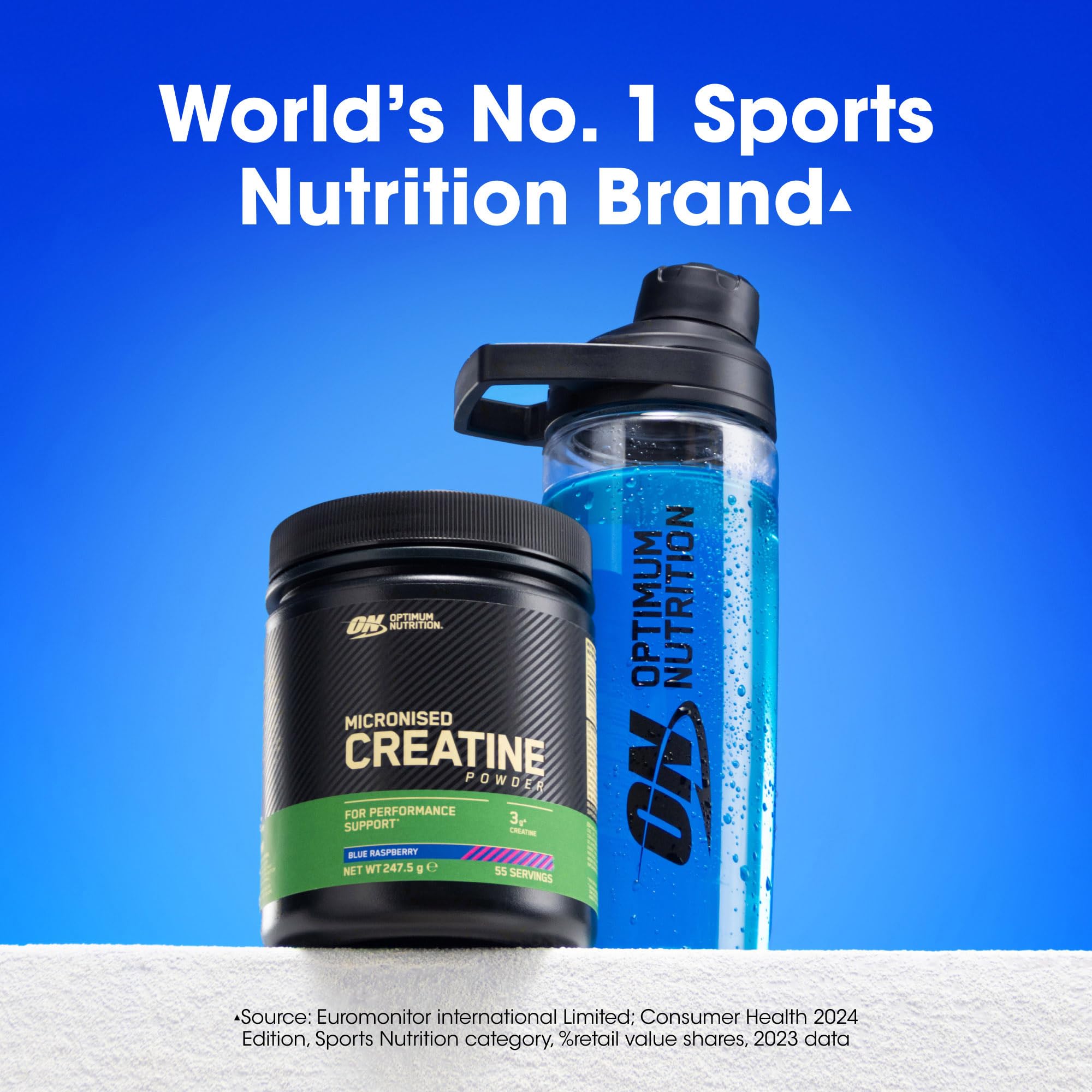 Optimum-nutrition Micronised Creatine 247,5g Sinine vaarikas — Raspberry — Powder view 2