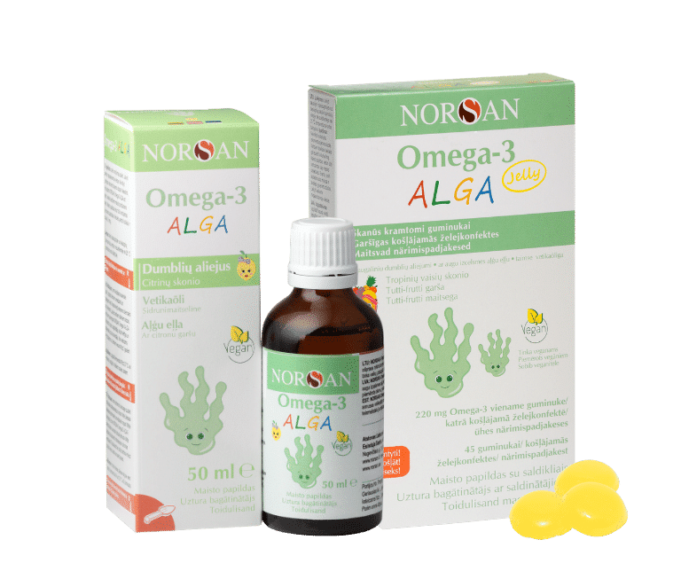 Omega-3 Alga, õli + jelly komplekt