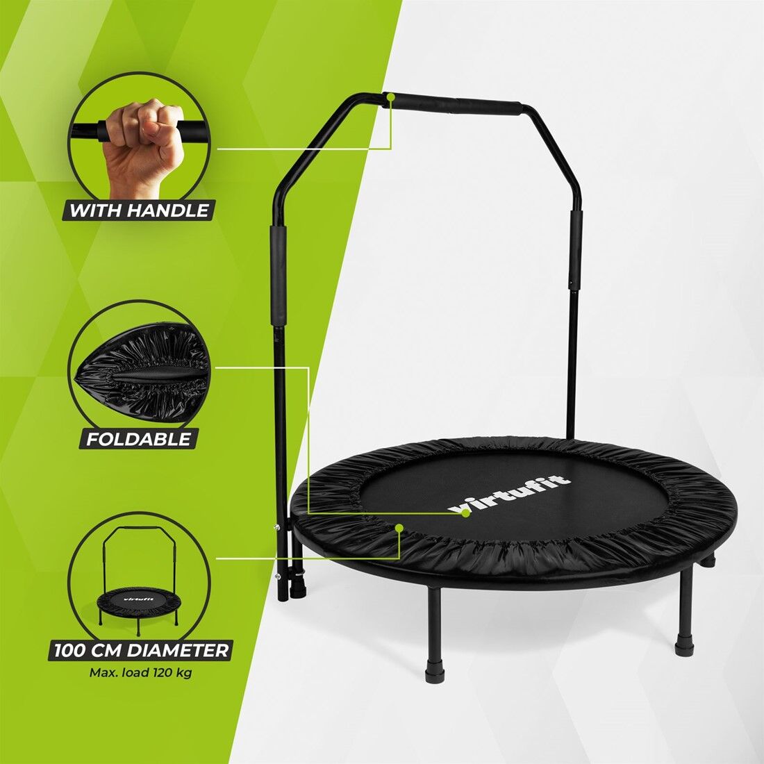 Batuut VirtuFitFitness Trampolin 100 cm view 2