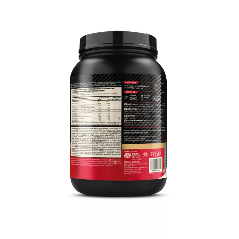Optimum Nutrition Gold Standard 100% Whey - White Chocolate & Raspberry — Chocolate — Powder view 4