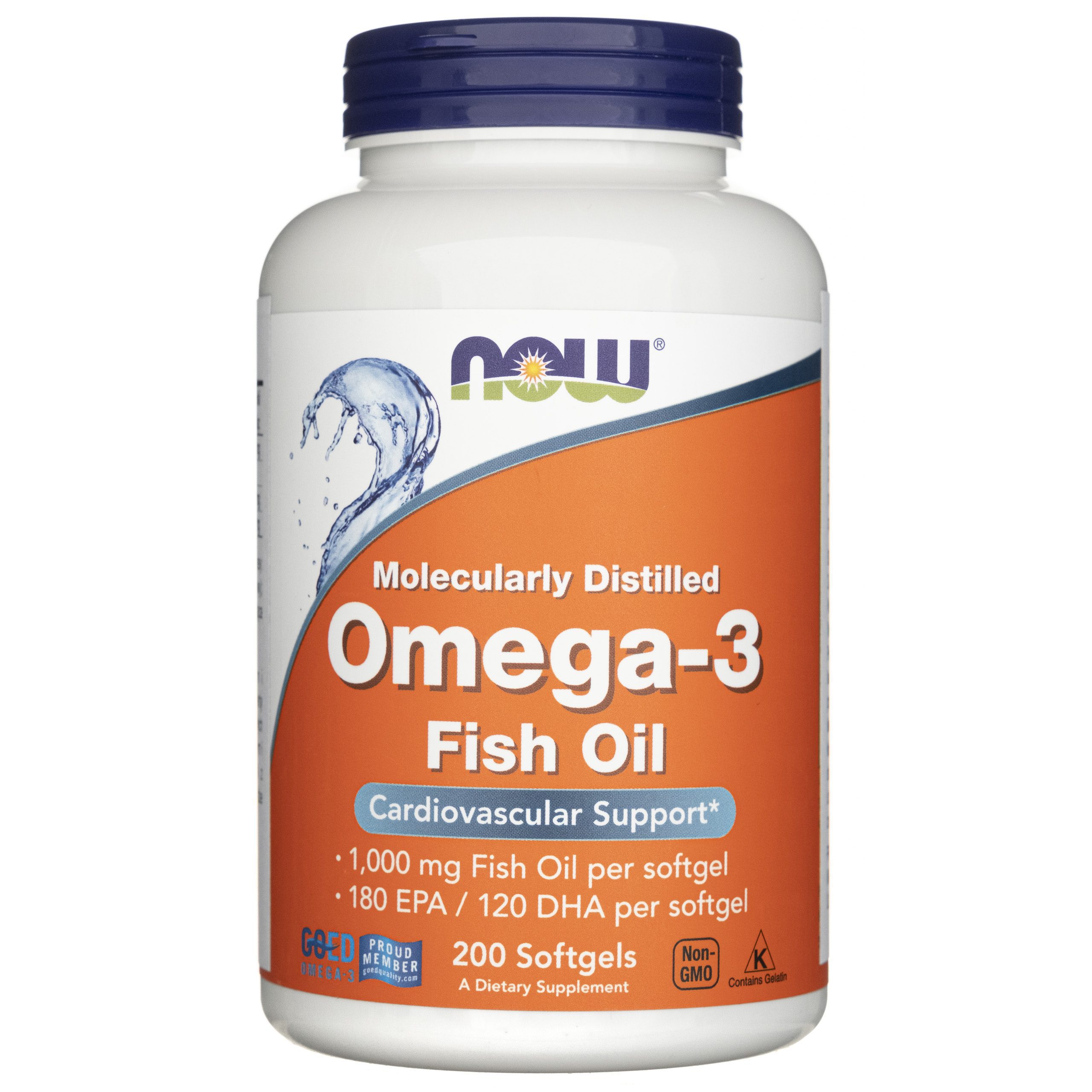 NOW Omega 3 1000mg 200 Softgels