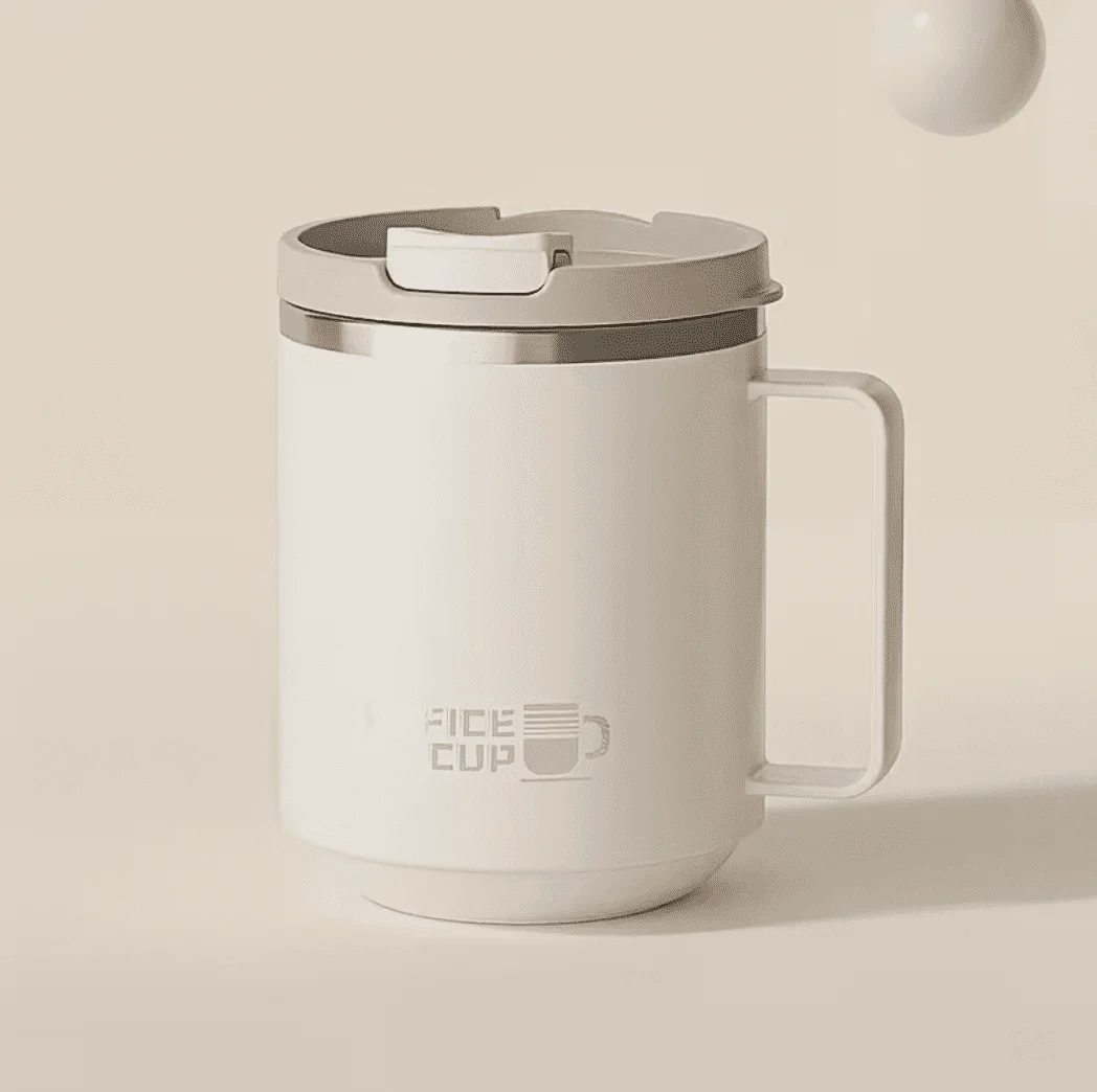 Stiilne roostevabast terasest termostass kaanega, kontorisse 500ml valge — Accessory - image 1 of 6