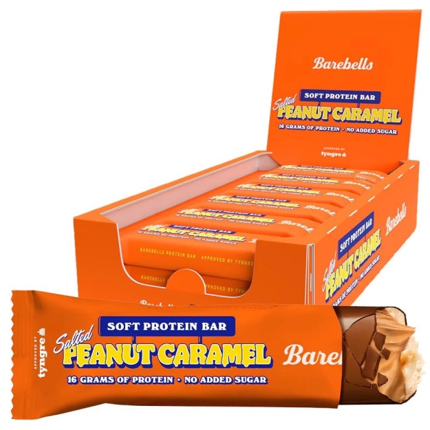 Barebells proteiinibatoon 55g Maapähkli karamell — Caramel — Bar view 2