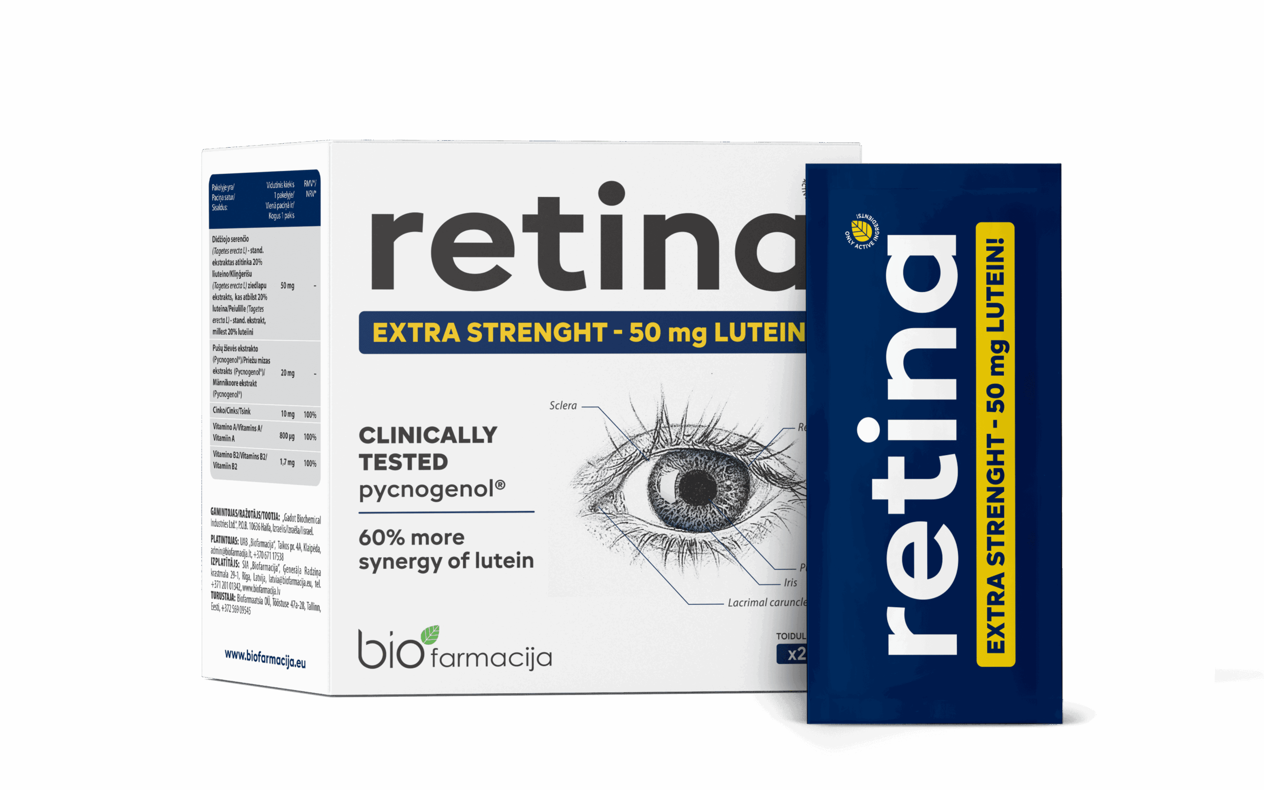 Retina normaalse nägemise toetuseks, 28 pakki — Powder - product image