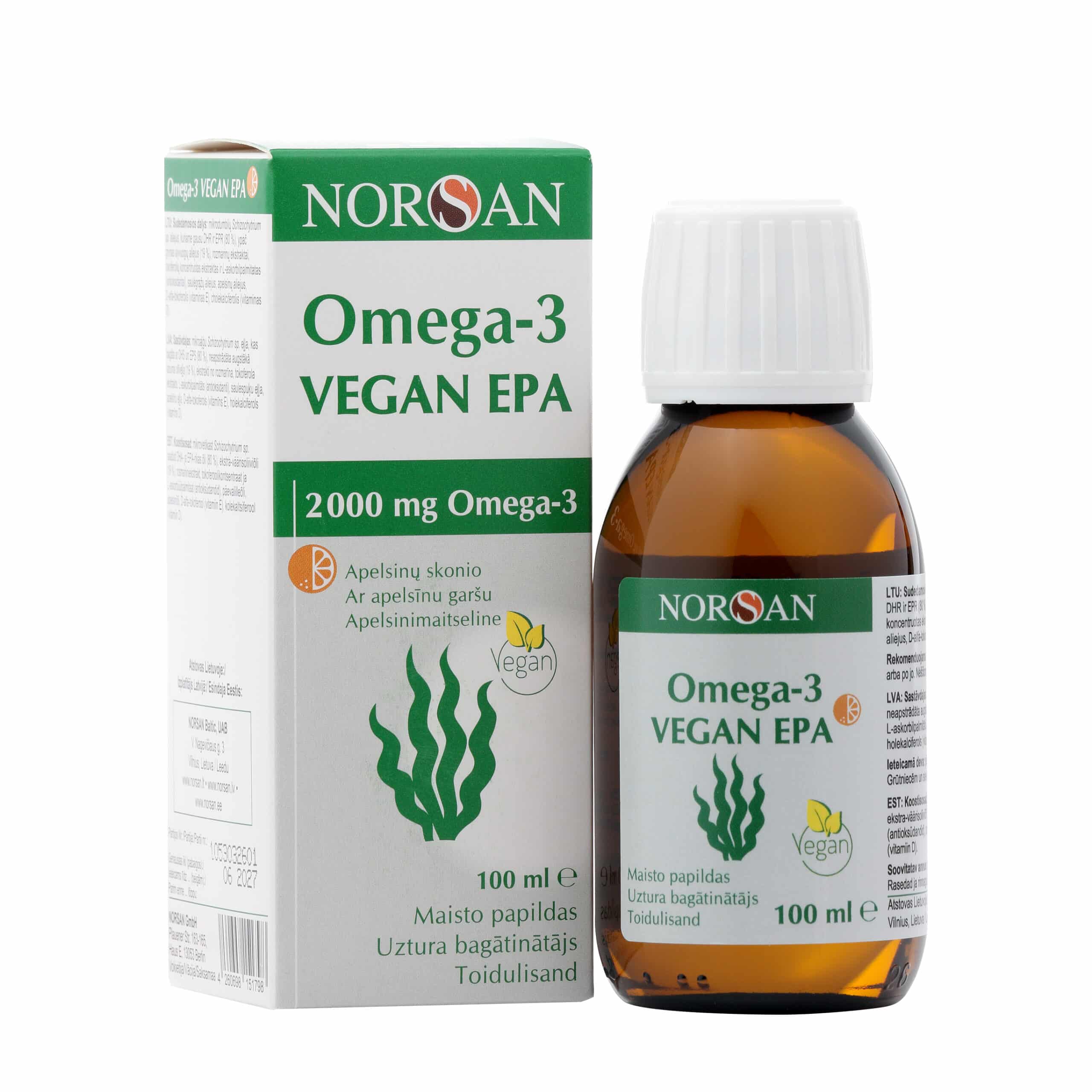 Omega-3 Vegan EPA, õli, 3×100 ml — Capsules view 2