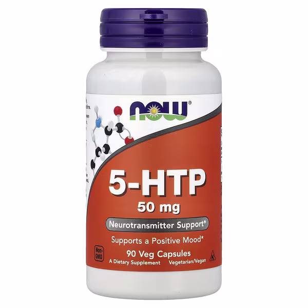 NOW 5-HTP 50mg 90 veg caps — Capsules - image 1 of 3