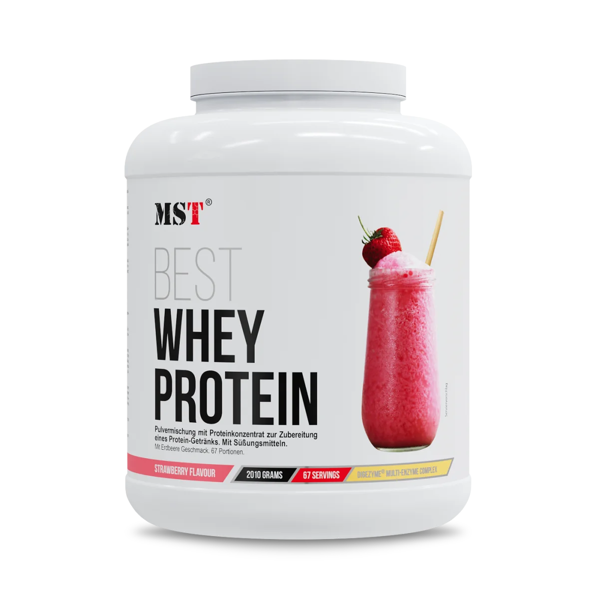 MST Protein Best Whey + Enzymes 2010g Maasikas — Strawberry — Powder - image 1 of 4