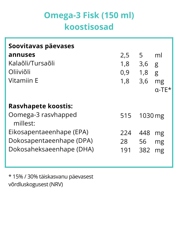 Omega-3 FISK, õli, 150 ml — Capsules view 4
