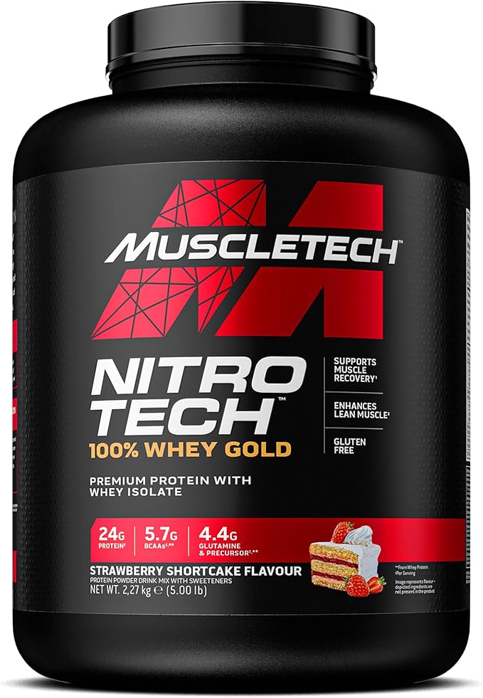 MuscleTech Nitro Tech 100% Whey Gold 2.27kg Maasikas