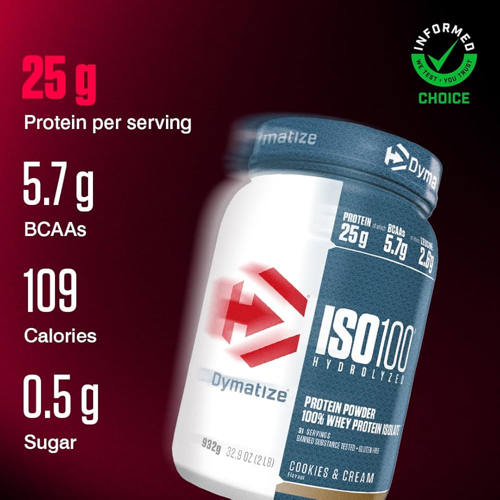 Dymatize ISO 100 932g Küpsised ja kreem — Cookies — Powder view 2