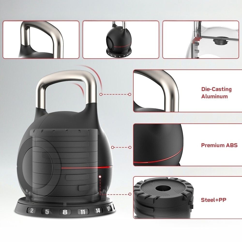 Sangpomm reguleeritav Kettlebell inSPORTline Xtrabell 2–20 kg view 4