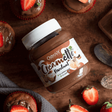 OstroVit Creametto 350g Sarapuupähkel — Hazelnut — Spread view 2