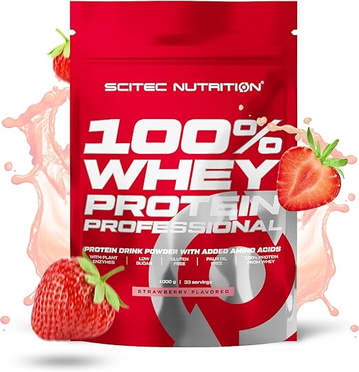 Scitec 100% Whey Protein Professional 500g Maasikas