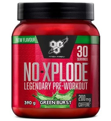 BSN N.O. Xplode 30serv Green Burst – Kiivi-maasikas — Strawberry — Powder view 1