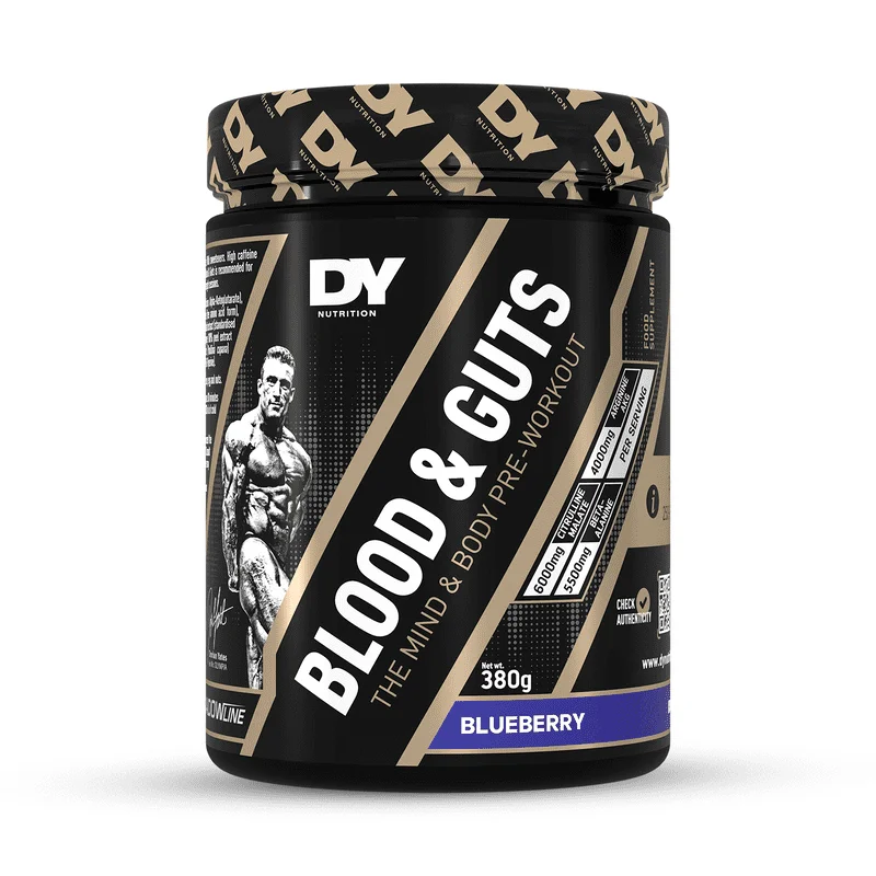 DY Blood & Guts PreWorkout 380g Mustikas — Blueberry — Powder - image 1 of 2