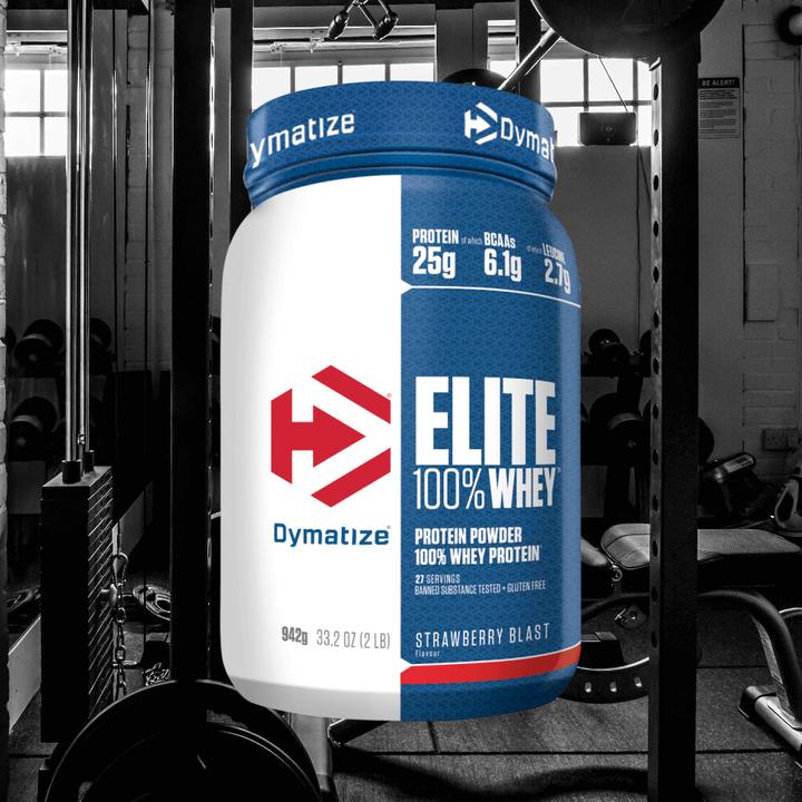 Dymatize Elite Whey 942g Maasikas — Strawberry — Powder view 2