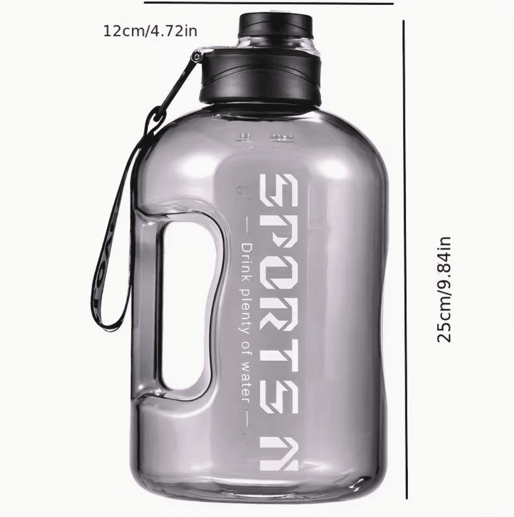 Large Sports Water Bottle 1700ml with Straw Pink (Roosa) TM — Accessory view 7