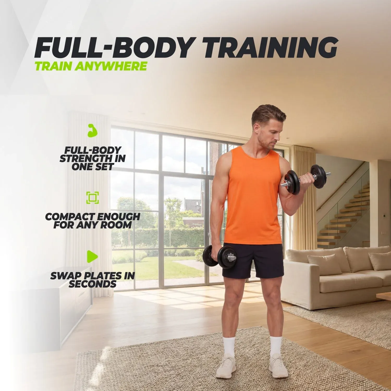 Reguleeritavad VirtuFit Adjustable Dumbbell Set Pro 2 x 10 kg view 4