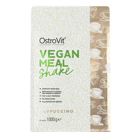OstroVit Vegan Meal Shake 1000g Cappuccino — Cappuccino — Powder view 2