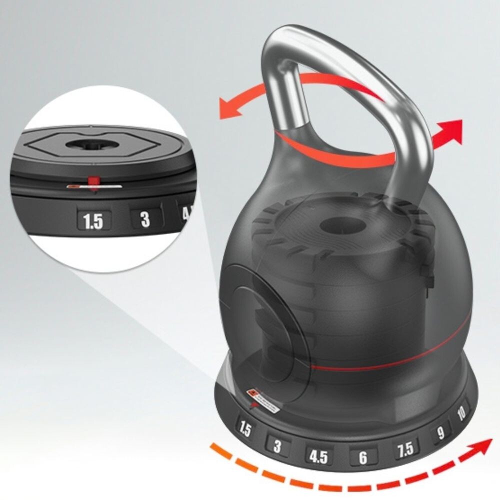 Sangpomm reguleeritav Kettlebell inSPORTline Xtrabell 1.5–10 kg view 3