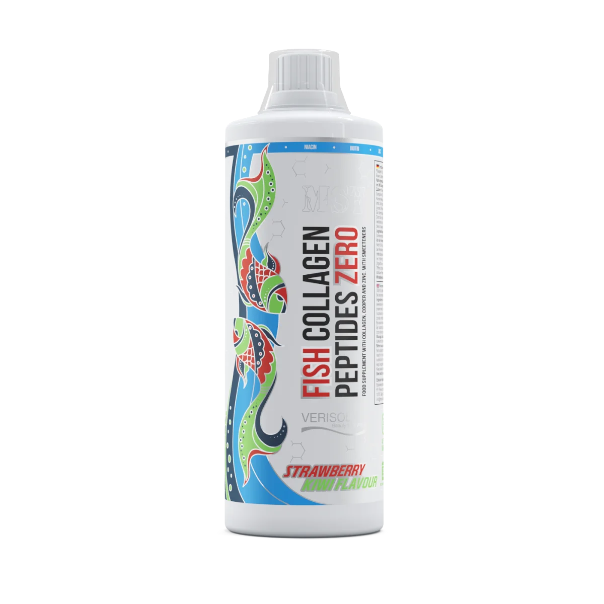 MST Fish Collagen Peptides + Verisol® 1000 ml Maasika-kiivi view 1