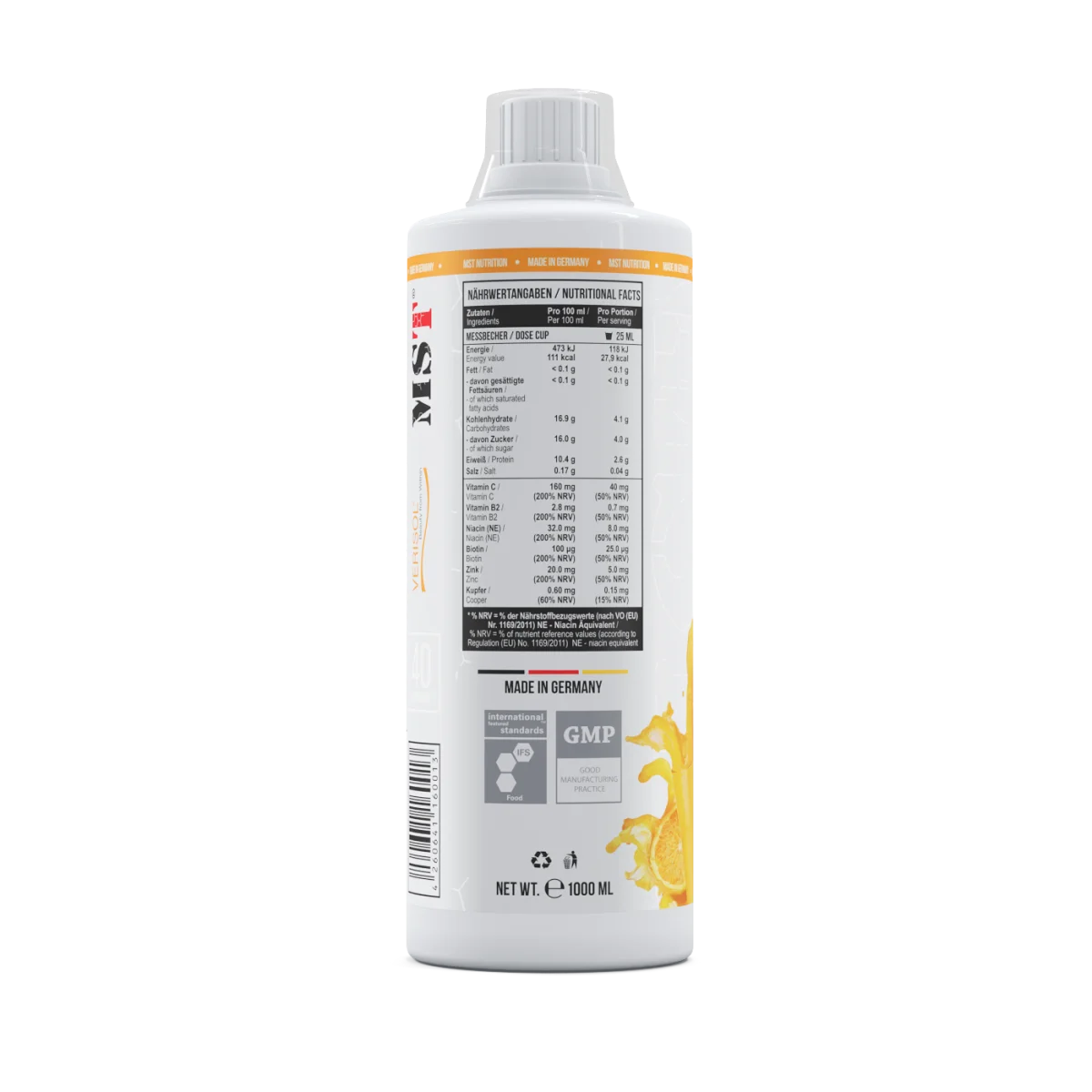 MST Collagen Peptides + Biotin 1000ml Apelsinimahl — Orange — Tabs view 2