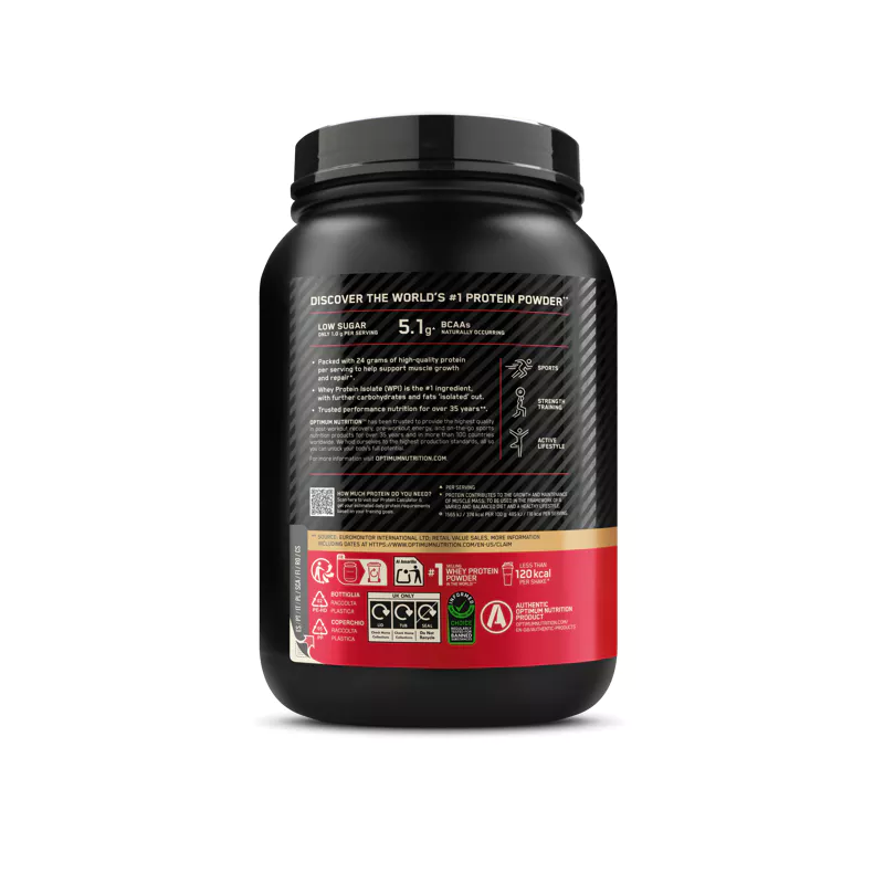 Optimum Nutrition Gold Standard 100% Whey - White Chocolate & Raspberry — Chocolate — Powder view 3