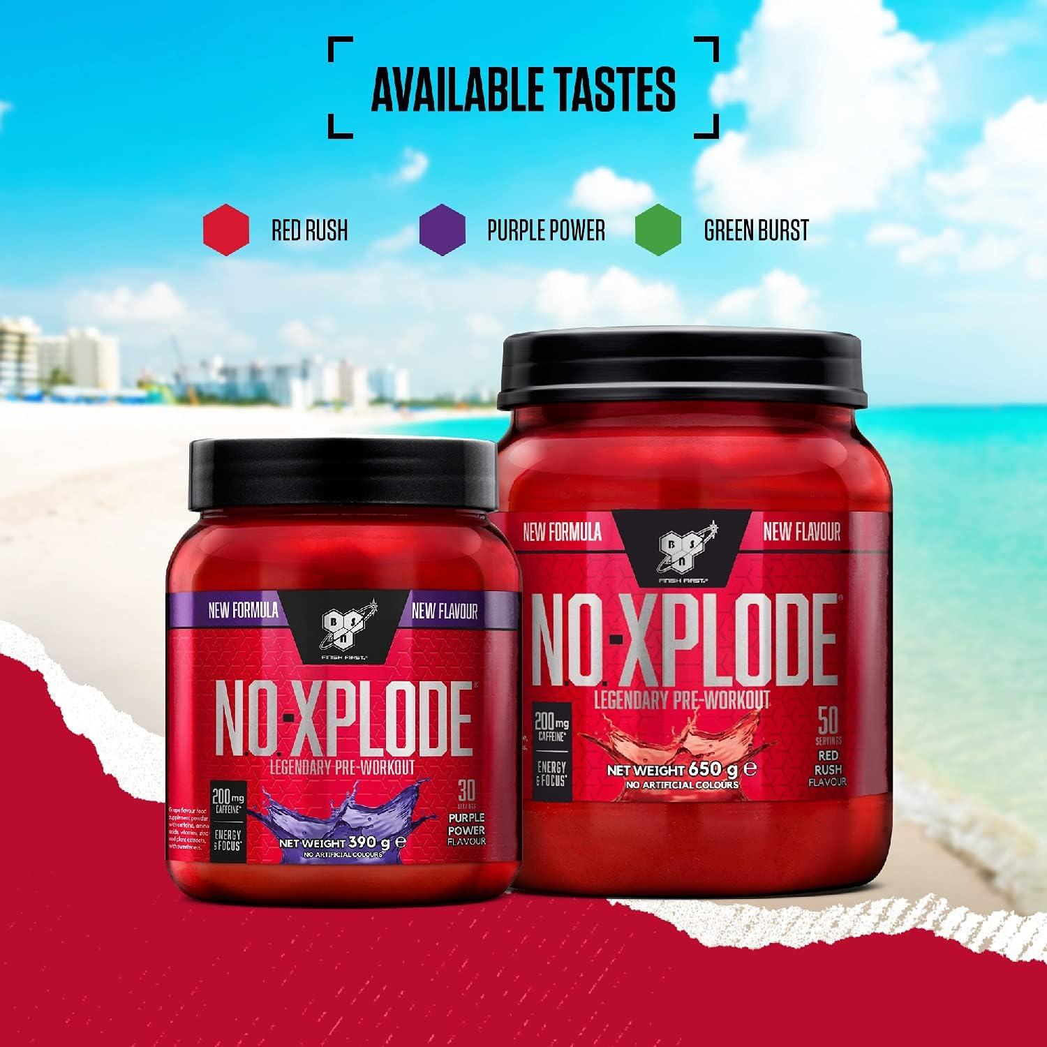 BSN N.O. Xplode 30serv Green Burst – Kiivi-maasikas — Strawberry — Powder view 2