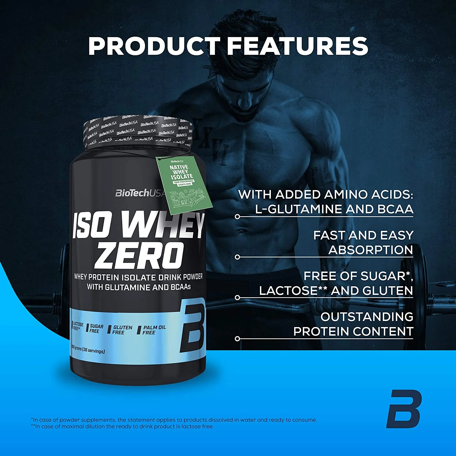 BIOTECHUSA ISO WHEY ZERO 908g Maasikas — Strawberry — Powder view 2