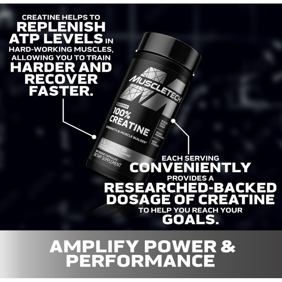 MuscleTech Platinum 100% Creatine Monohydrate 100 kapslit — Capsules view 2