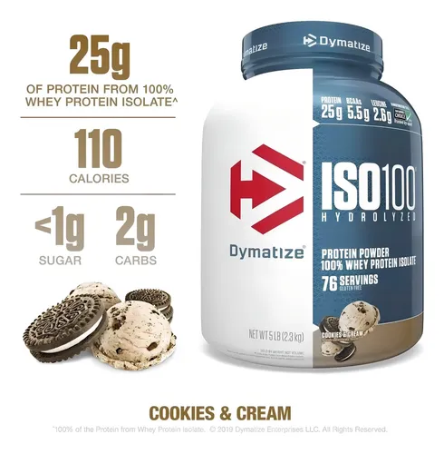 Dymatize ISO 100 2.2kg Küpsised ja kreem — Cookies — Powder view 2