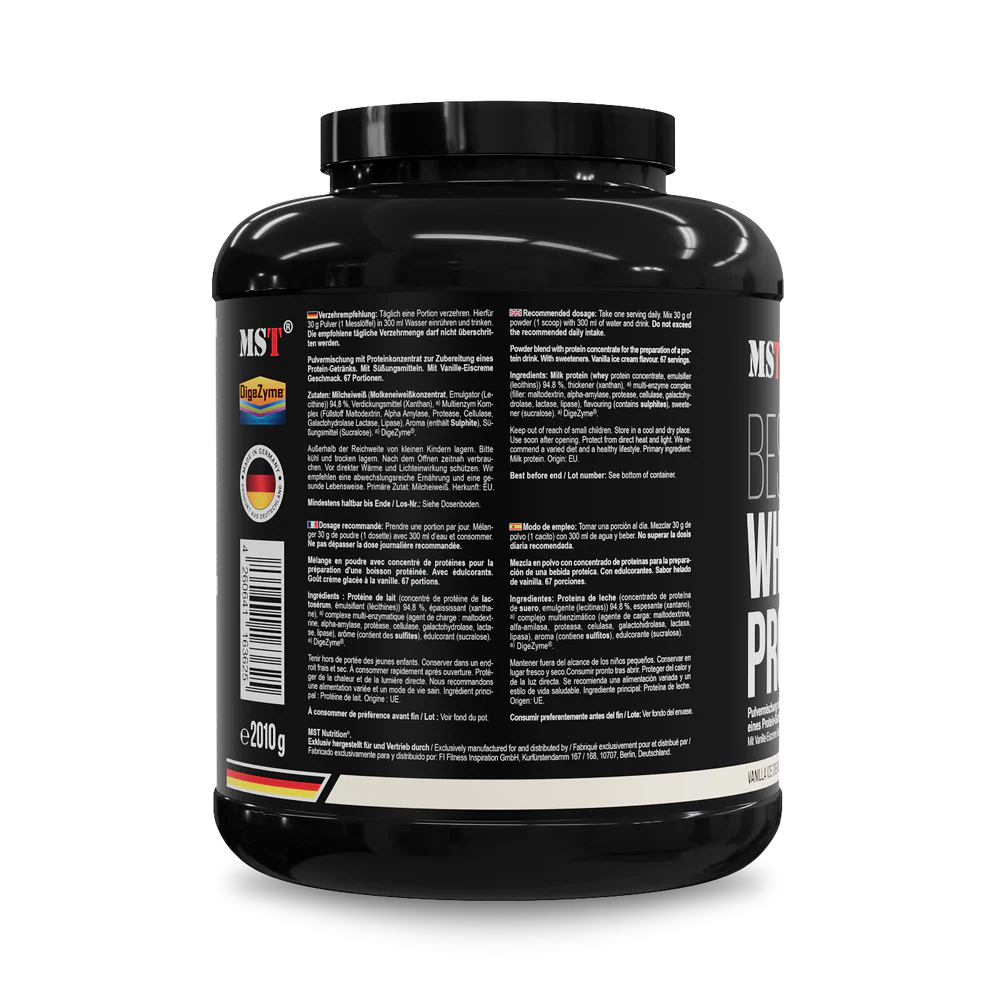 MST Protein Best Whey + Enzymes 2010g Vanillijäätis — Vanilla — Powder view 3