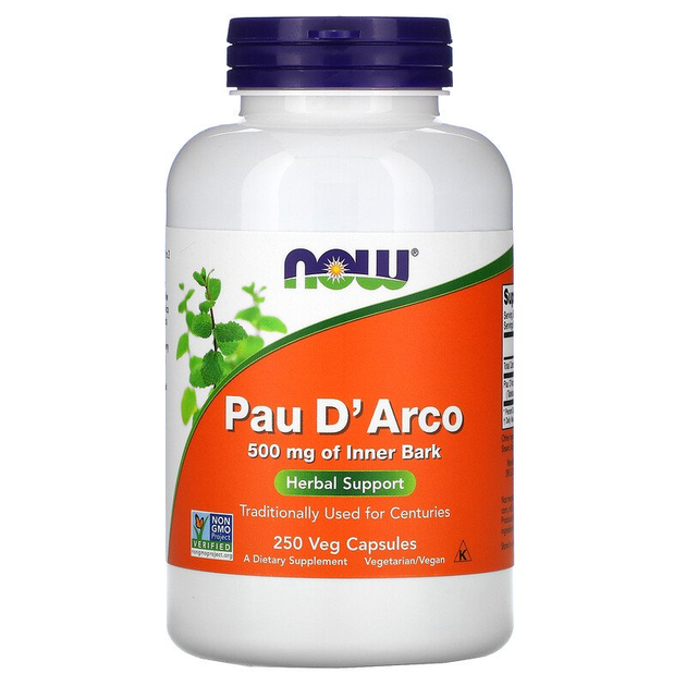 NOW Pau D’Arco 500 mg 250caps — Capsules - image 1 of 2