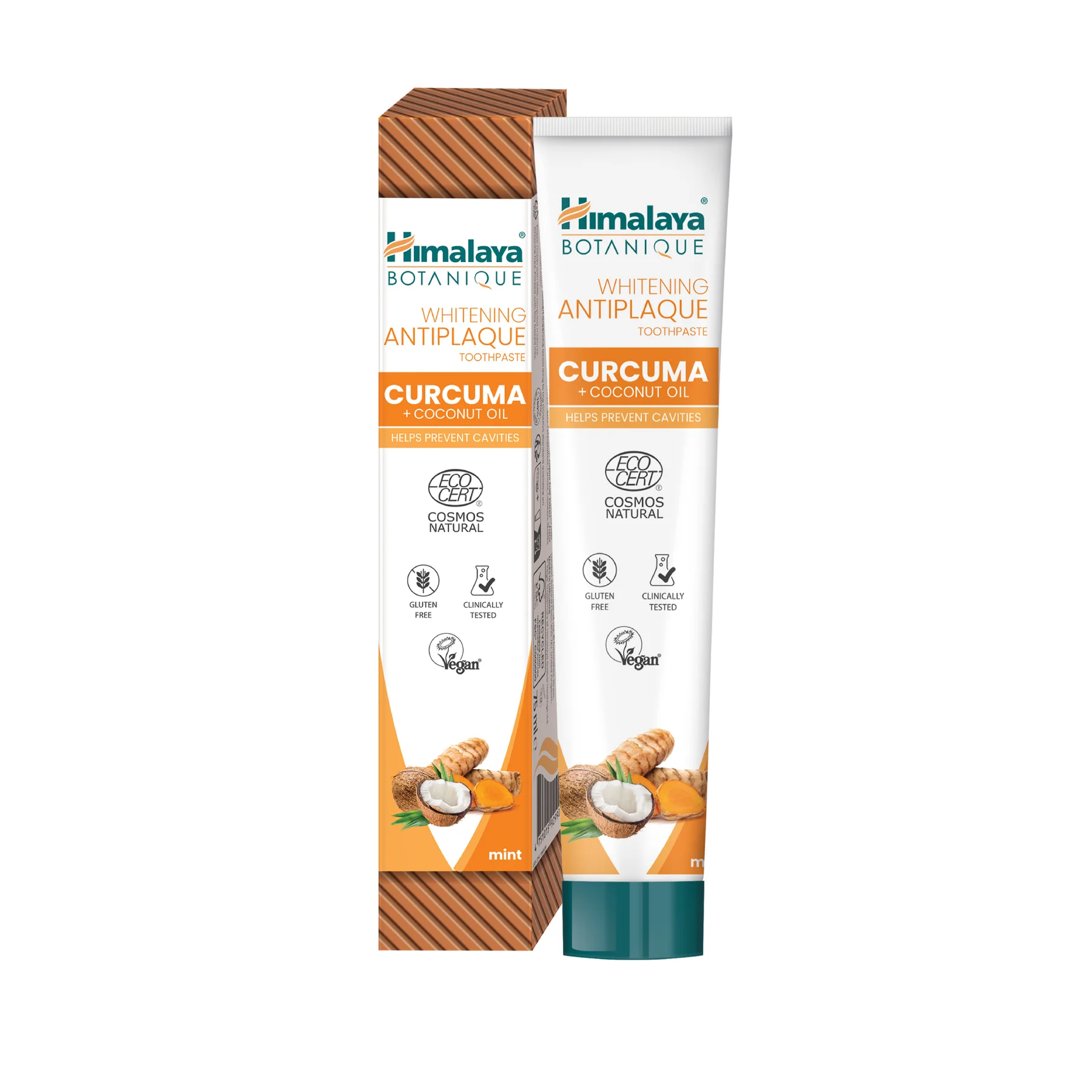 Himalaya Botanique Valgendav kurkumi ja kookosõli hambapasta 75 ml — Coconut view 1