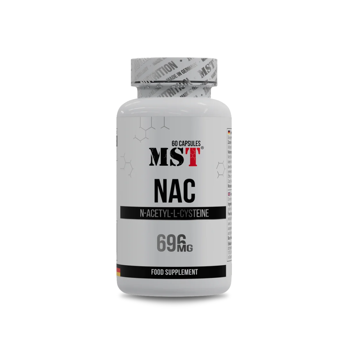 MST NAC N-Acetyl-L-Cysteine 696mg 60caps — Capsules - image 1 of 4