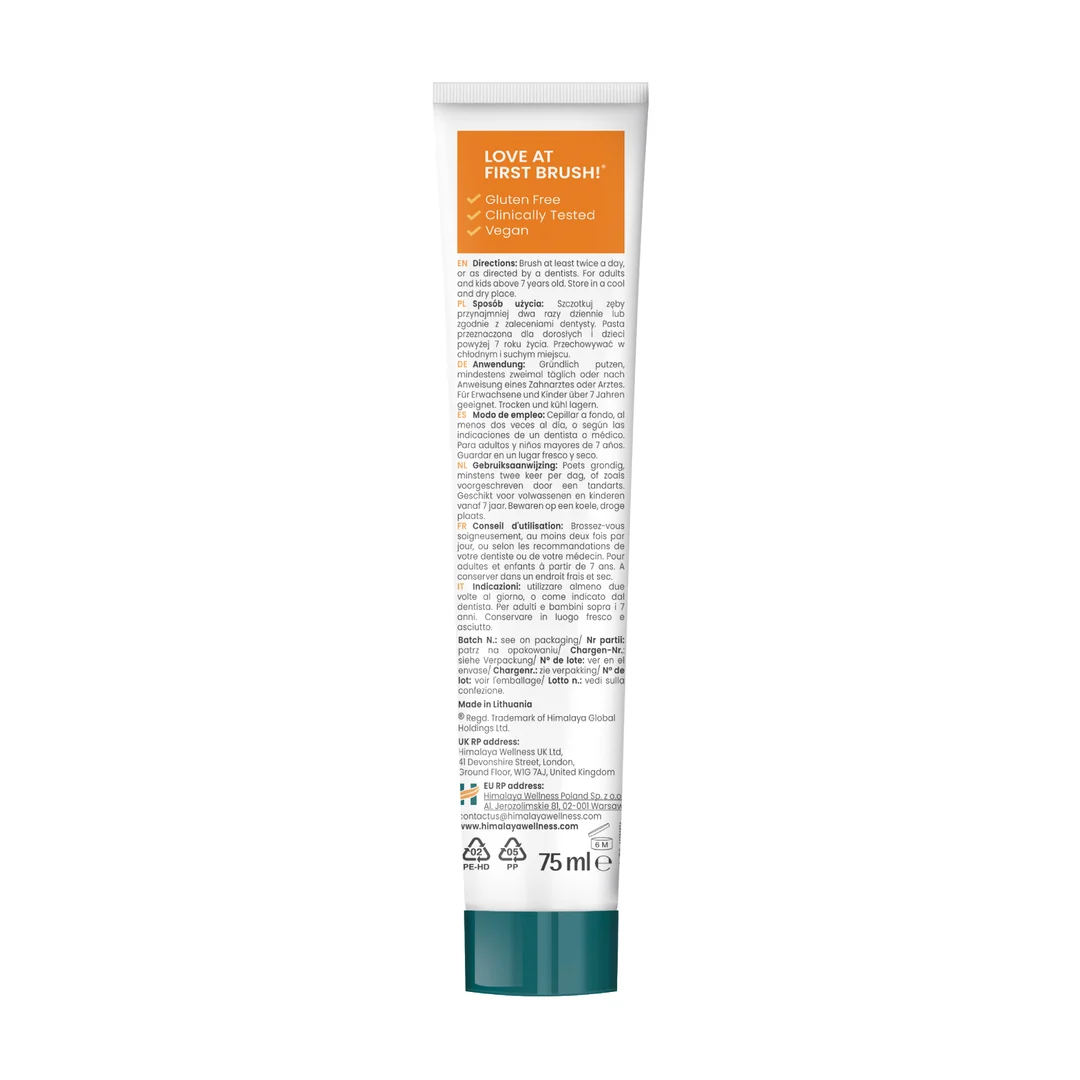 Himalaya Botanique Valgendav kurkumi ja kookosõli hambapasta 75 ml — Coconut view 3