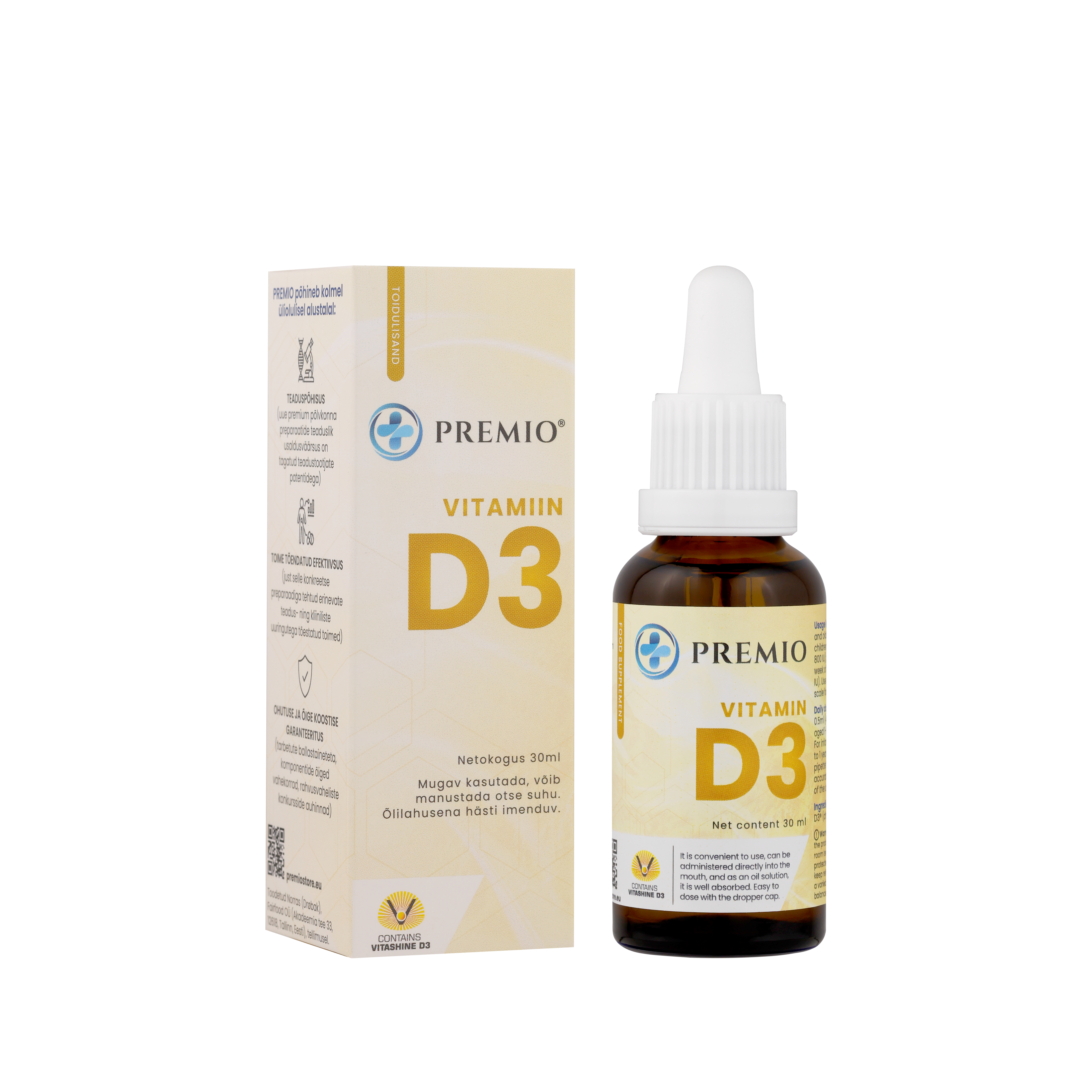 PREMIO® vitamiin D3 (Vitashine D3®) view 2