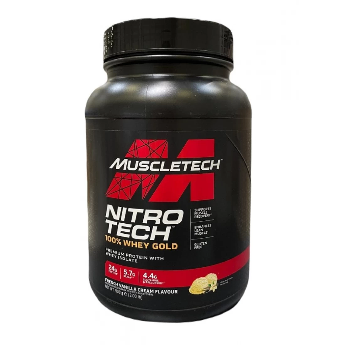 MuscleTech Nitro Tech 100% Whey Gold 908g Prantsuse vanill