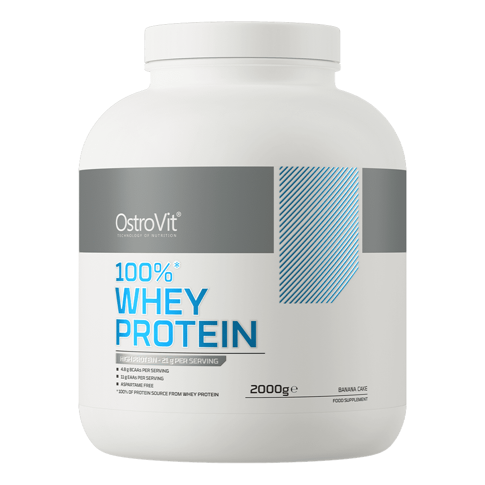 OstroVit 100% Whey Protein 2000g Banaanikook — Banana — Powder view 1