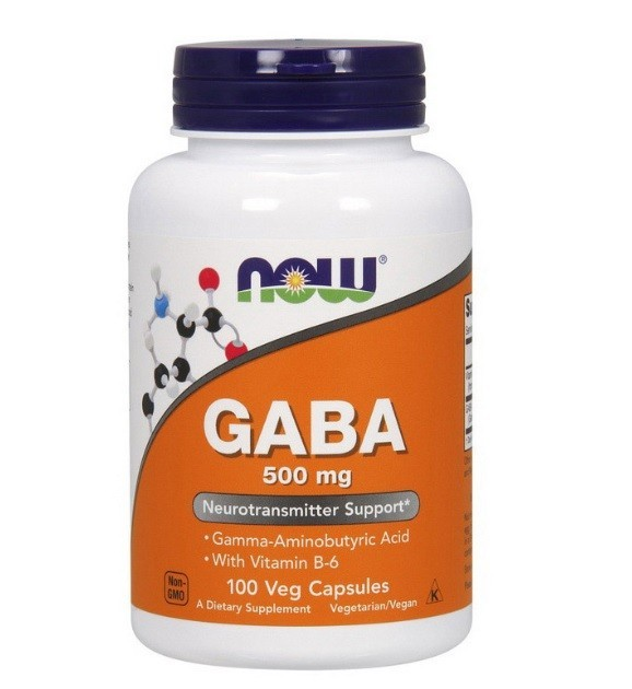 NOW GABA 500mg 100 veg. caps. — Capsules view 1