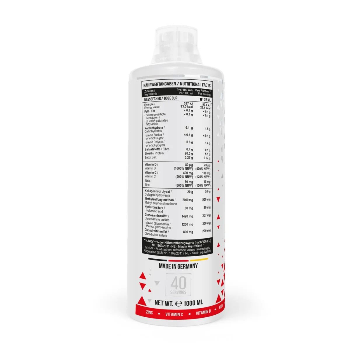 MST Collagen for joints Fortigel 1000ml Ananass — Pineapple — Tabs view 2
