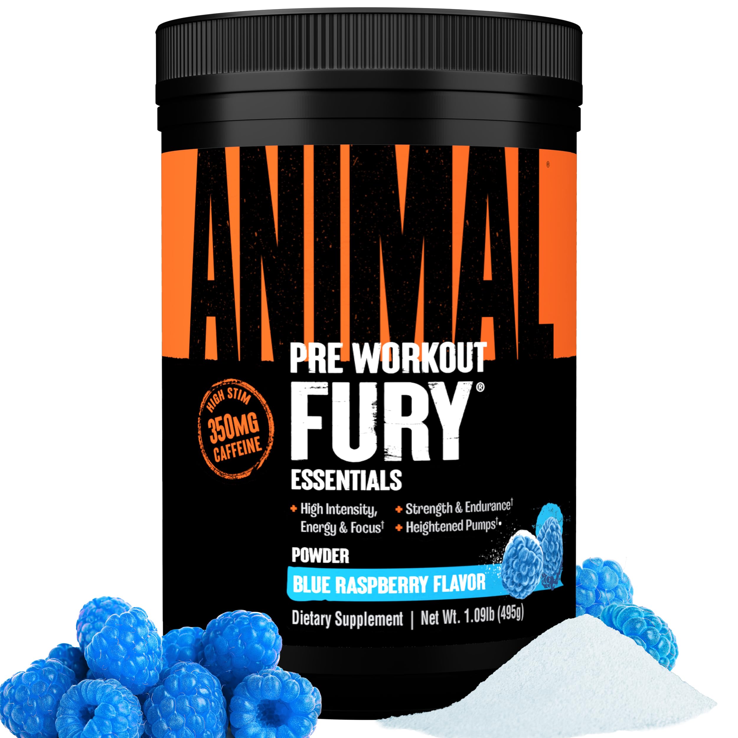 Universal Animal FURY 512g Sinine vaarikas — Raspberry — Powder view 1