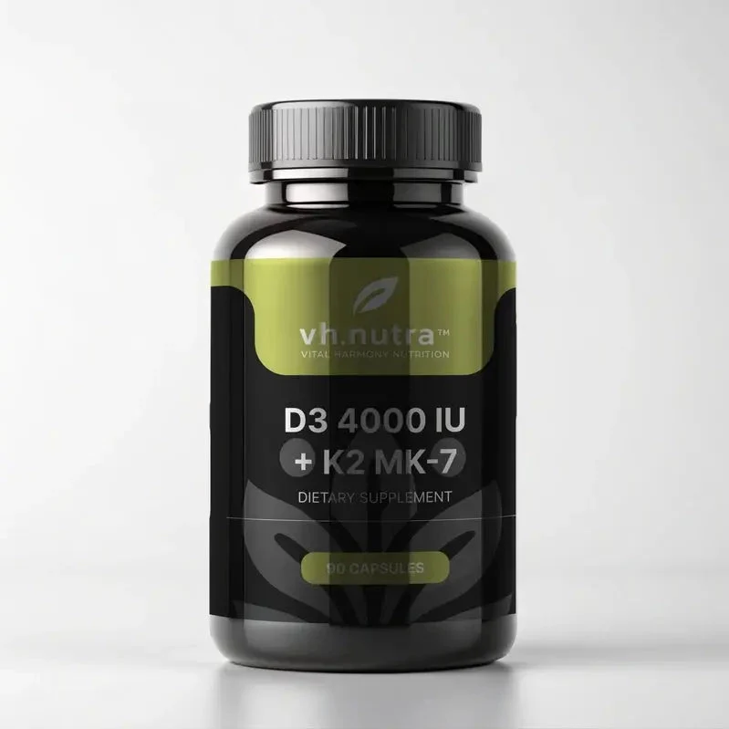 VitalHarmony Vitamin D3 4000 IU + K2 MK-7 90 Capsules — Capsules - product image