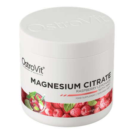 OstroVit Magnesium Citrate 200g Vaarika limonaad mündiga — Lemon — Powder view 2