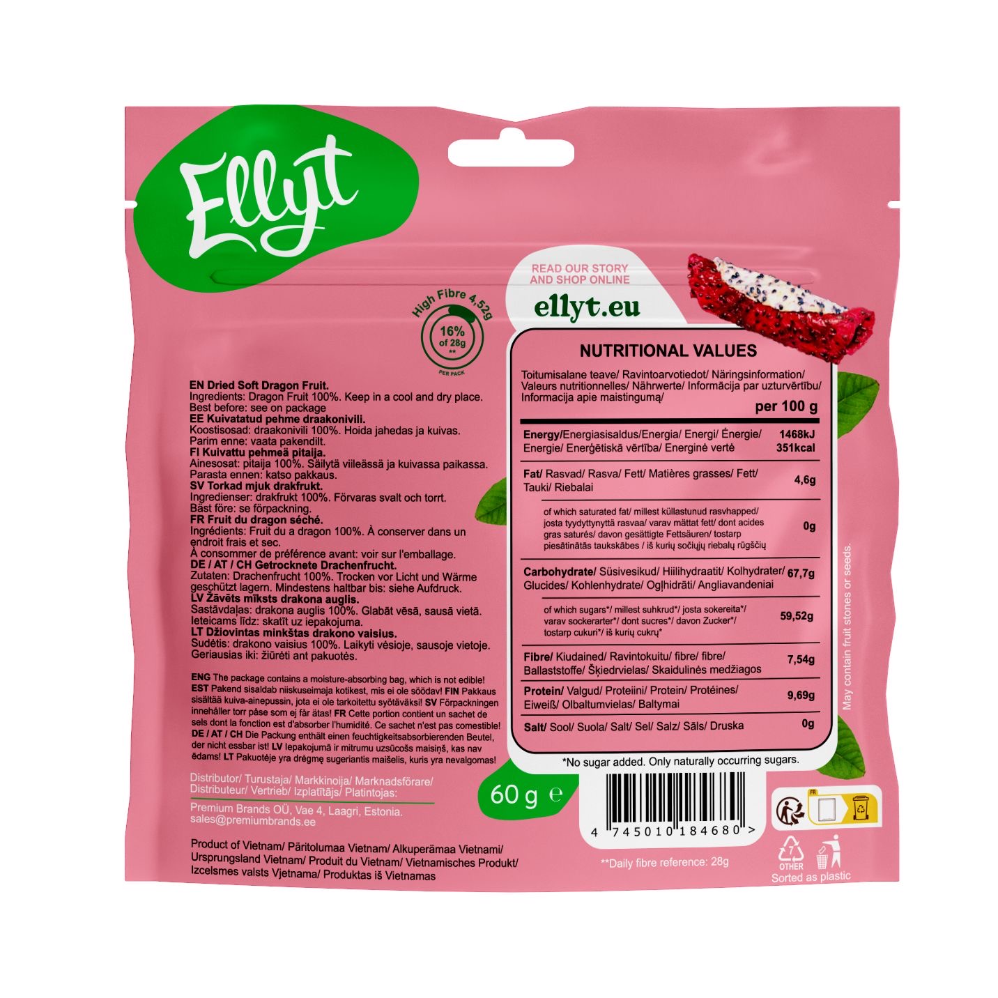 Pehme kuivatatud draakonivili 60g — Snack view 3
