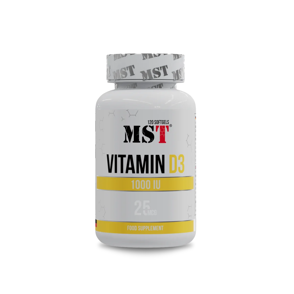 MST D3 1000 IU 100 softgels — Softgels view 1