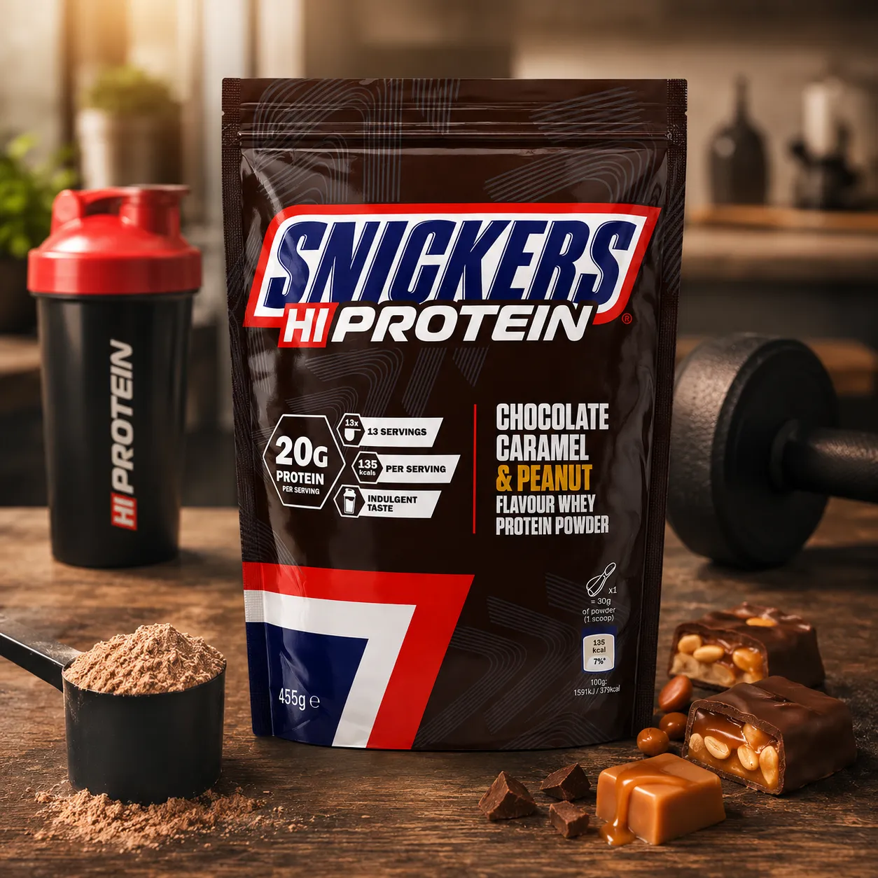 Mars Snickers Hi Protein Powder – Chocolate Caramel & Peanut — Chocolate — Powder view 2