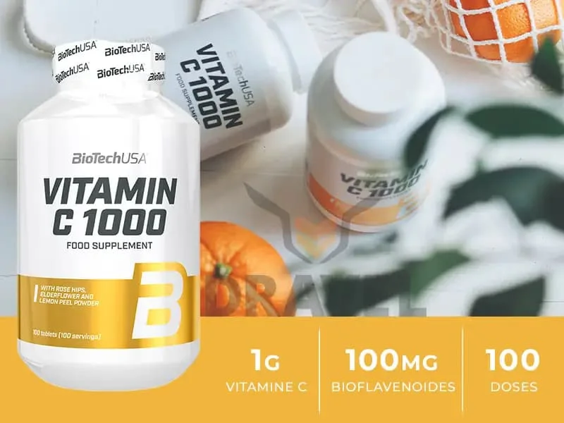 BIOTECHUSA C-vitamiin 1000 mg 100 tabletti — Tabs view 2