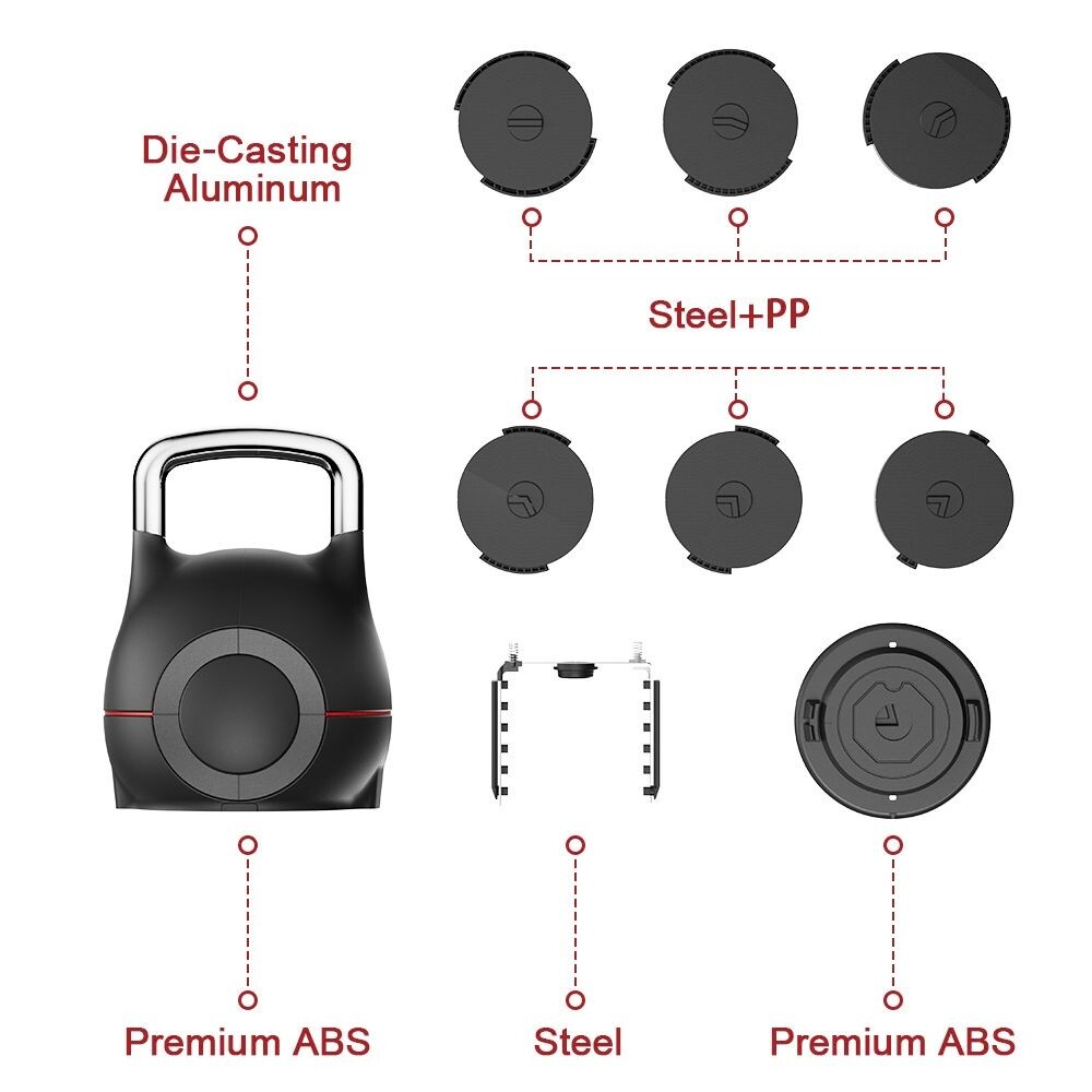 Sangpomm reguleeritav Kettlebell inSPORTline Xtrabell 1.5–10 kg view 4