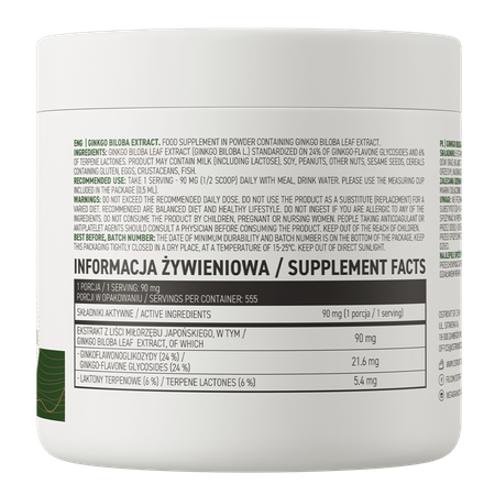 OstroVit Ginkgo Biloba Extract 50g — Powder view 3